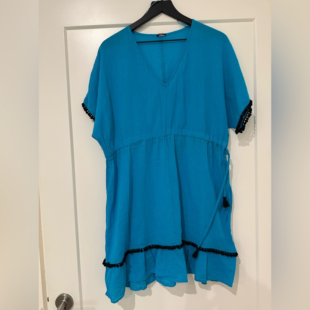 Calzedonia Blue and Black Swimsuit Coverup - Picture 2 of 5
